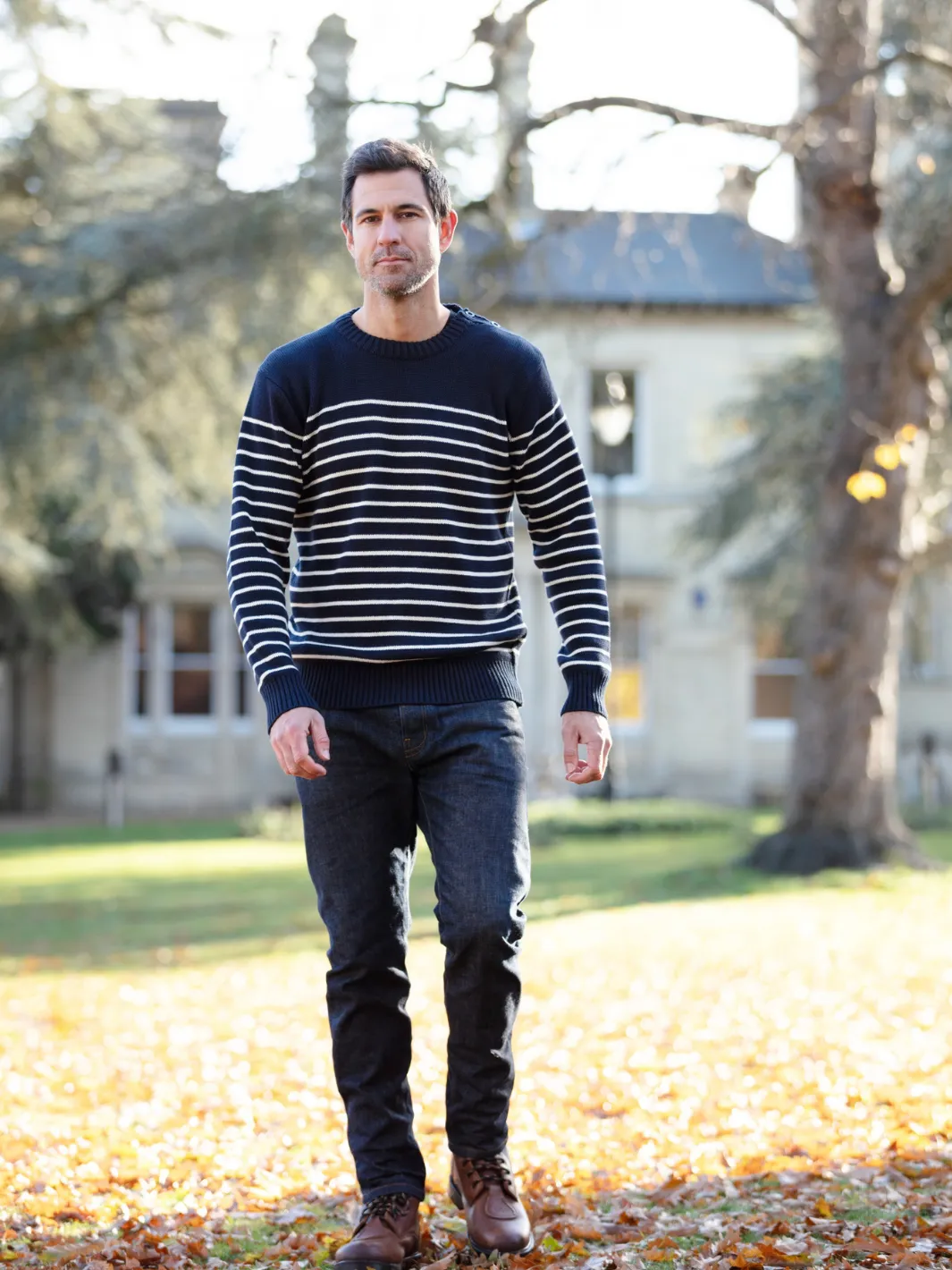 Breton Stripe Sweatshirt - Navy