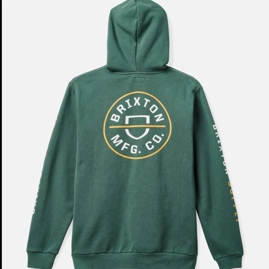 BRIXTON CREST HOOD DEEP FOREST/BRIGHT GOLD/WHITE