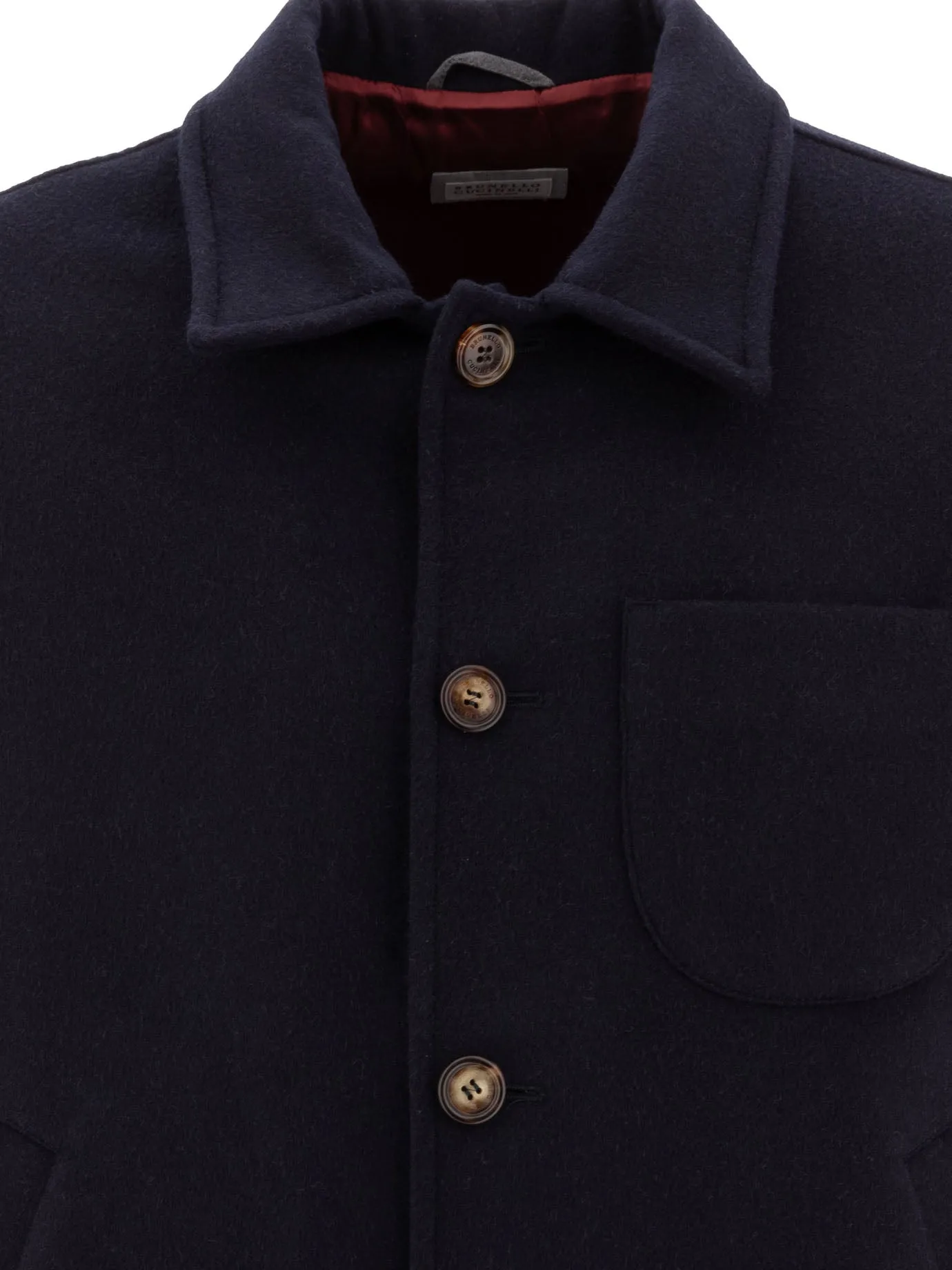 BRUNELLO CUCINELLI Men's Wool Double Beaver Bomber Jacket - Regular Fit