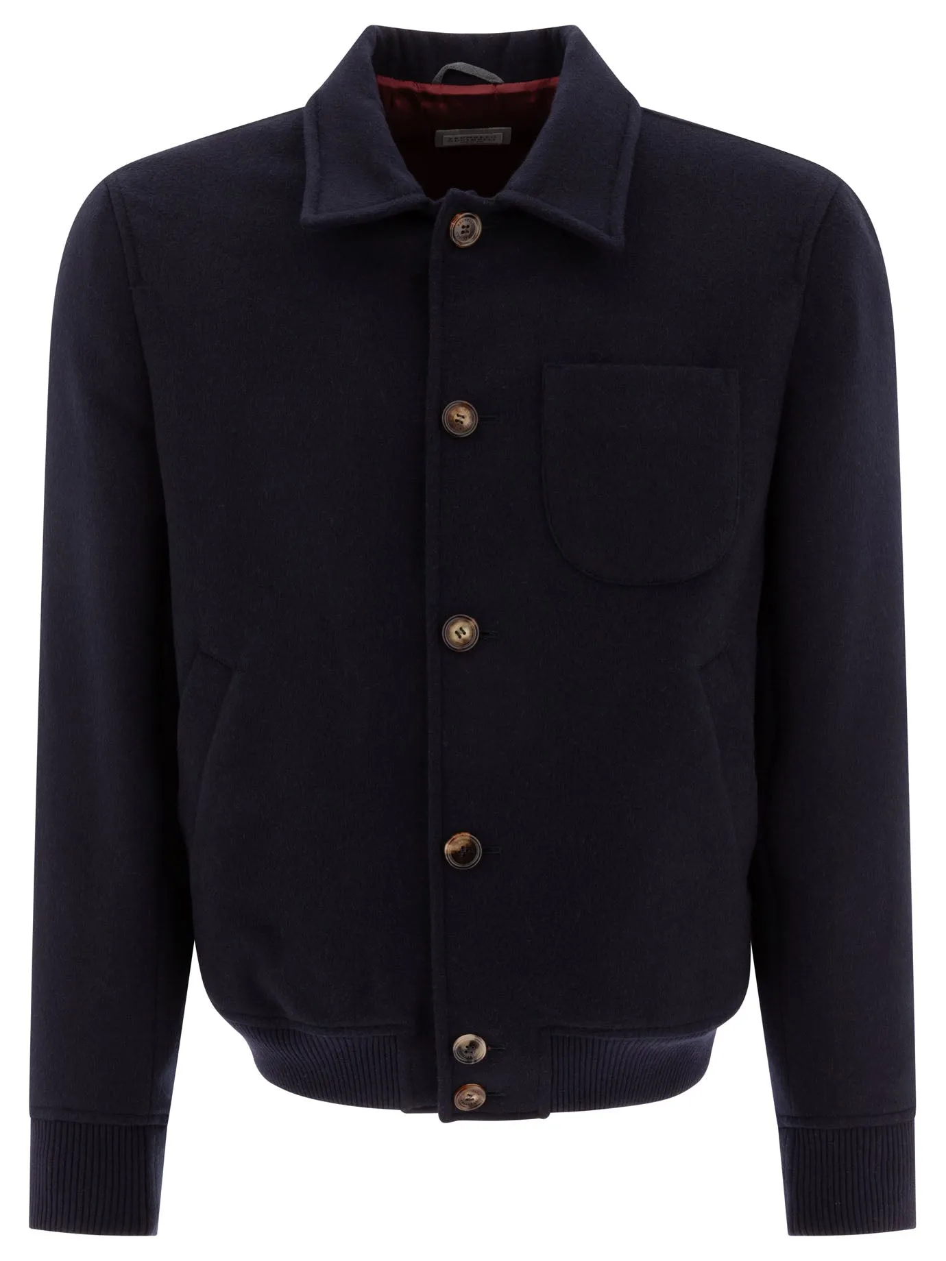BRUNELLO CUCINELLI Men's Wool Double Beaver Bomber Jacket - Regular Fit