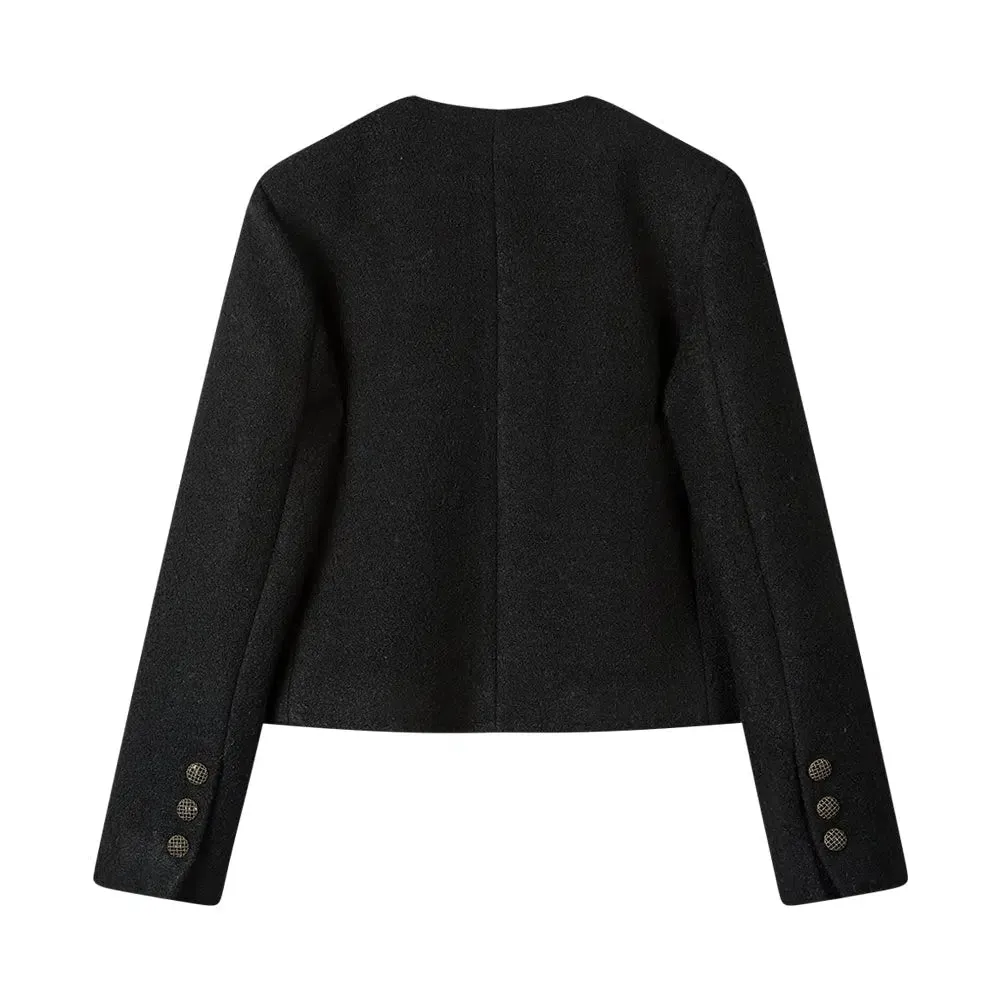 Button-Up Wool Coat