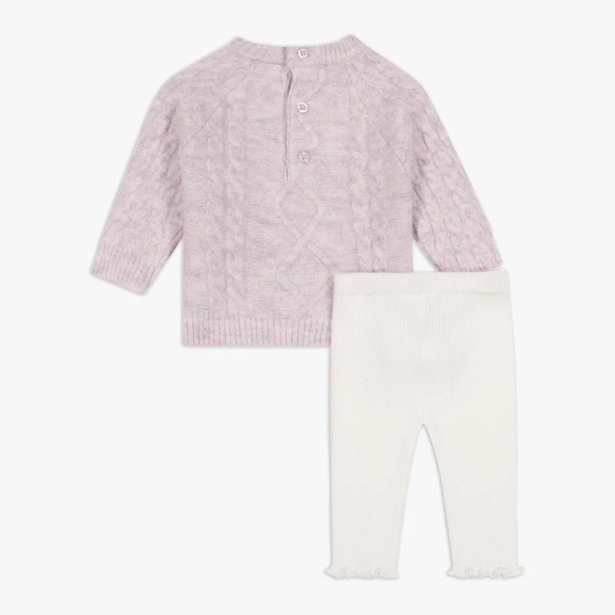 Cable Sweater Top & Rib Sweater Legging Set