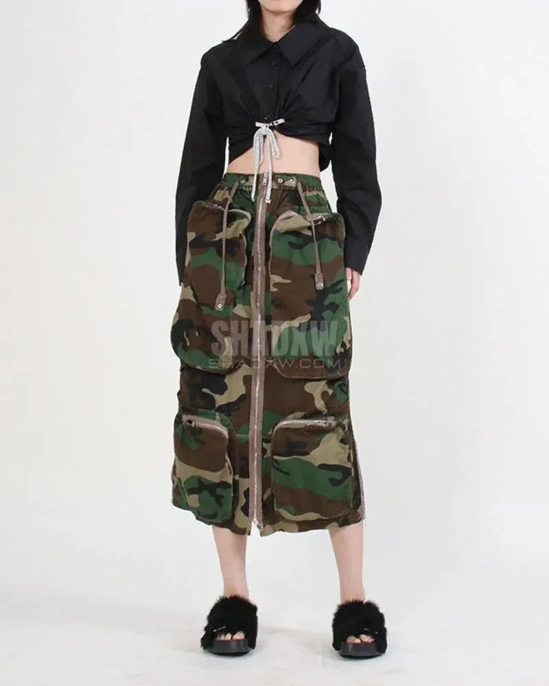 Cargo Skirt With Pockets