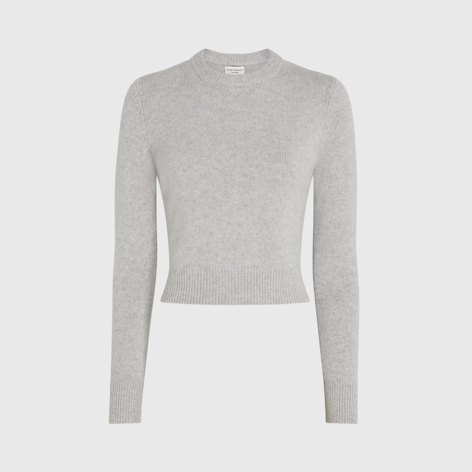 Cashmere Shrunken Crewneck Sweater