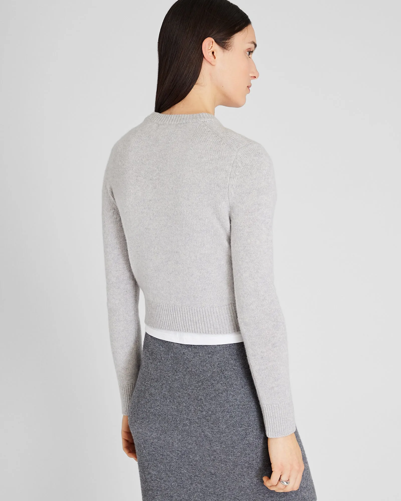 Cashmere Shrunken Crewneck Sweater