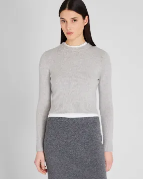 Cashmere Shrunken Crewneck Sweater