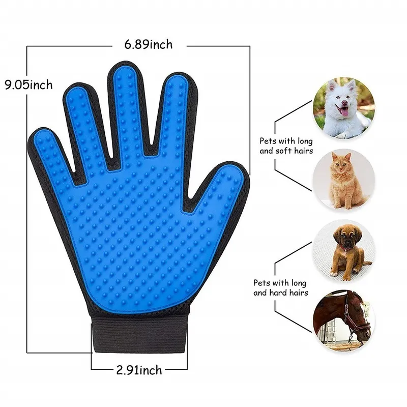 Cat Grooming Glove For Cats Wool Glove Pet Hair Deshedding Brush Comb