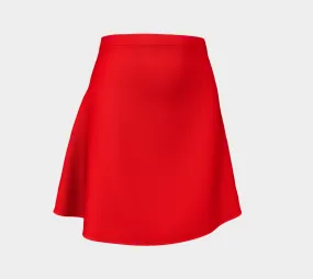 Cherry Red Flare Skirt
