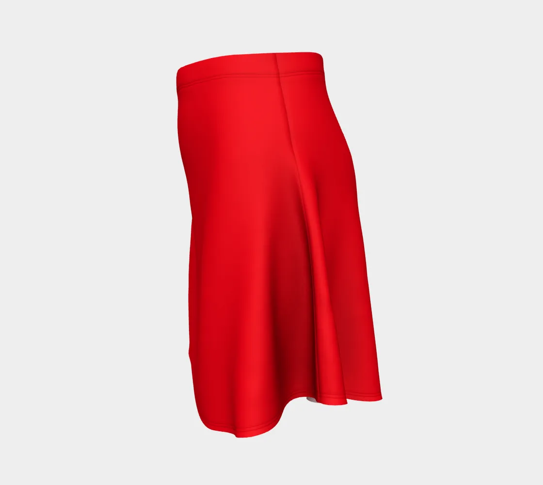 Cherry Red Flare Skirt