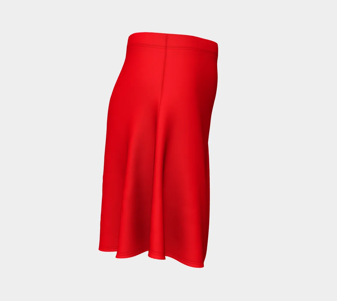 Cherry Red Flare Skirt