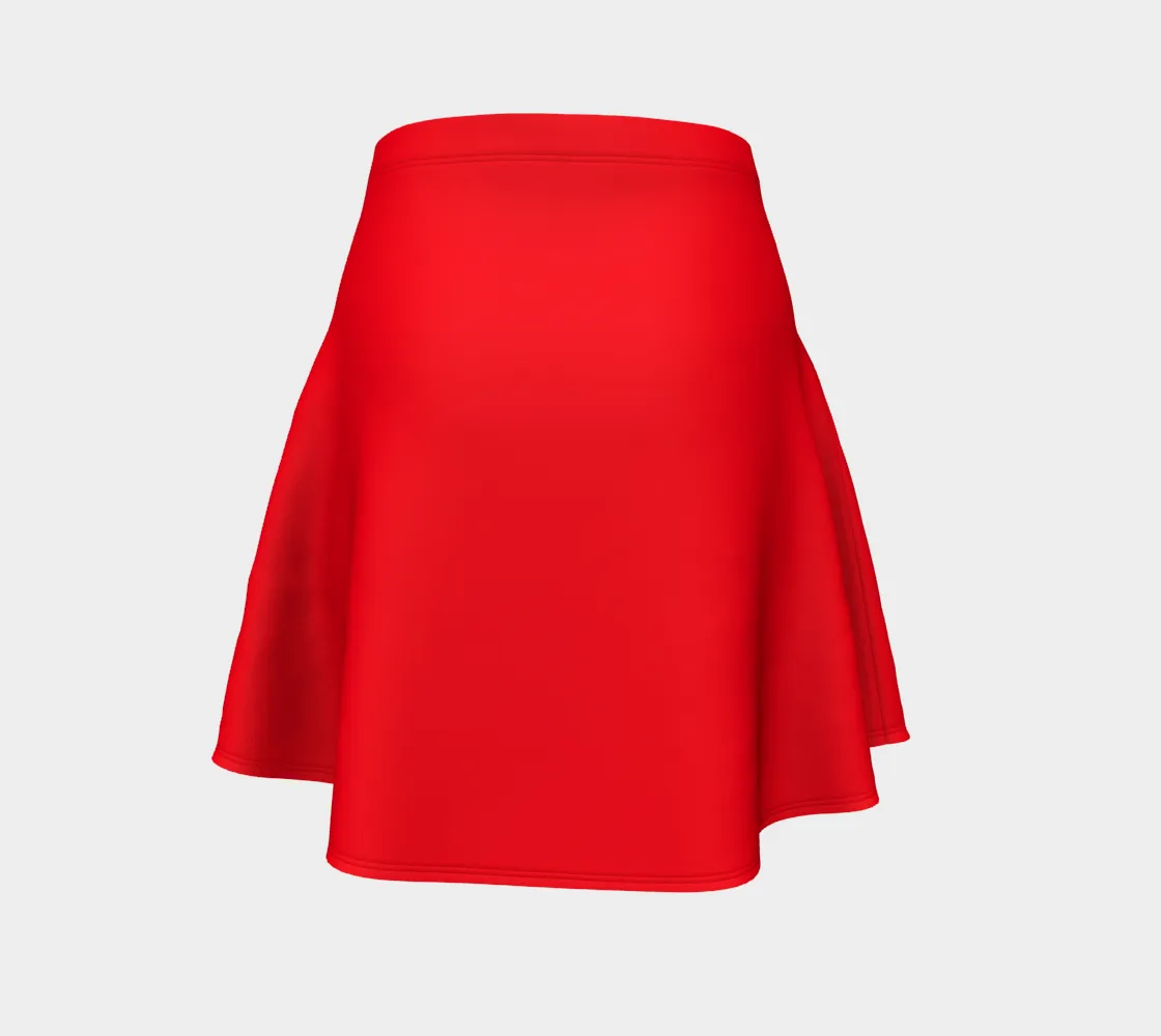 Cherry Red Flare Skirt