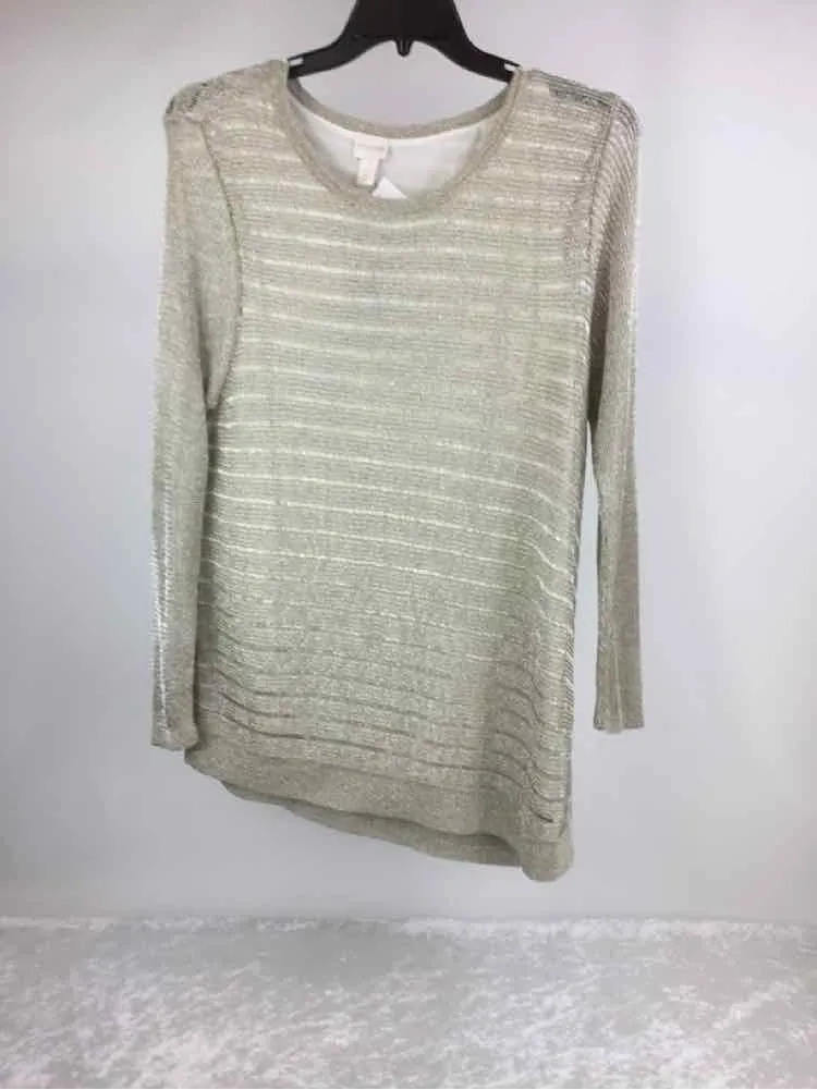 Chico's Size 3 Gold Metallic NWT Tunic Top