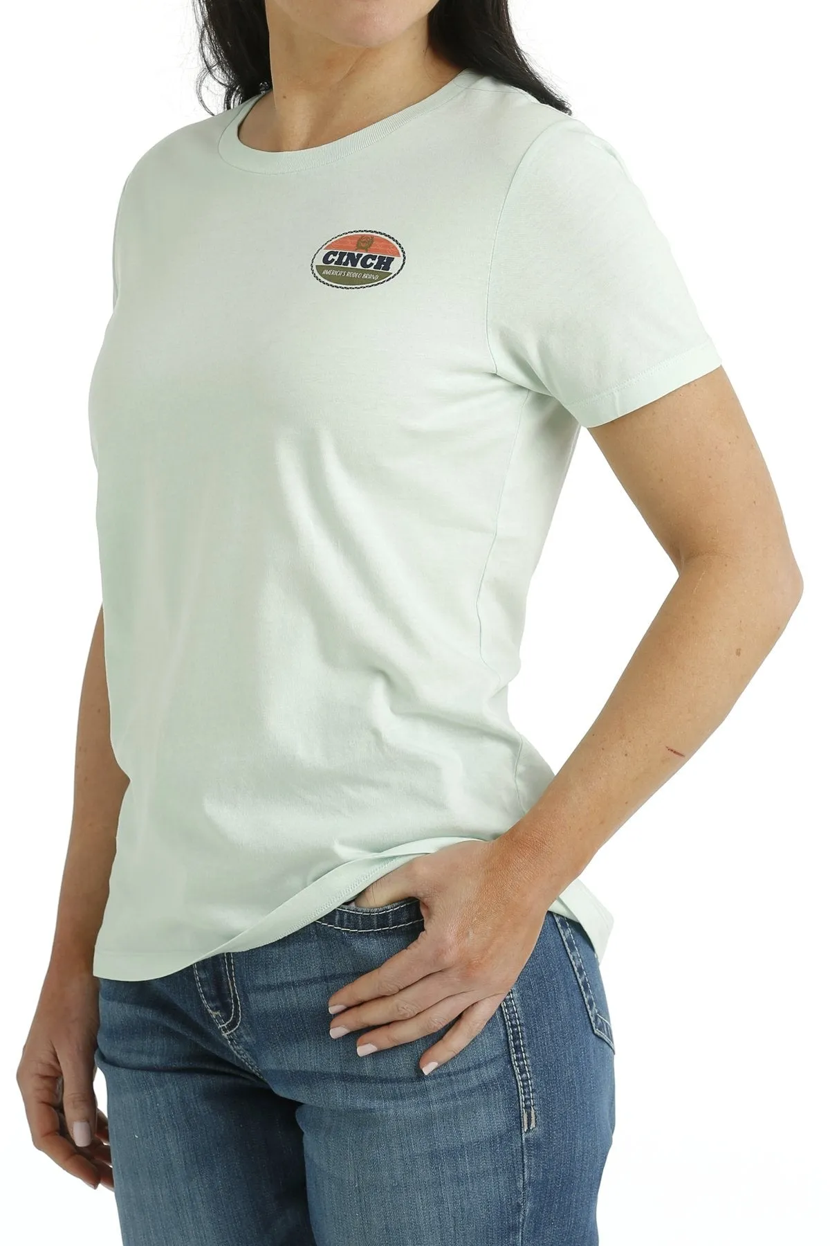 Cinch Women's American Rodeo Brand T-Shirt in Light Blue