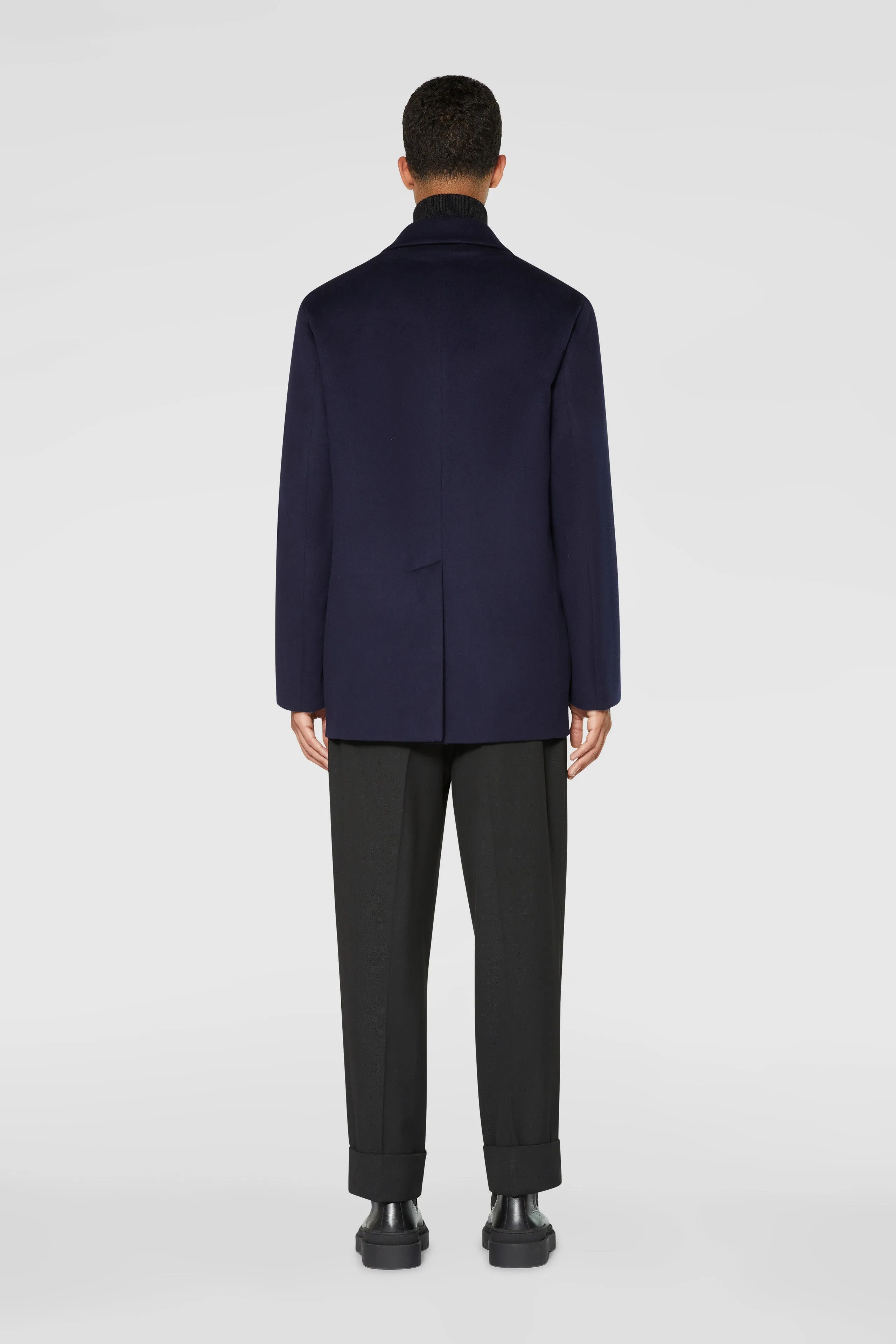 Coat with detachable down interior in Loro Piana® cashmere