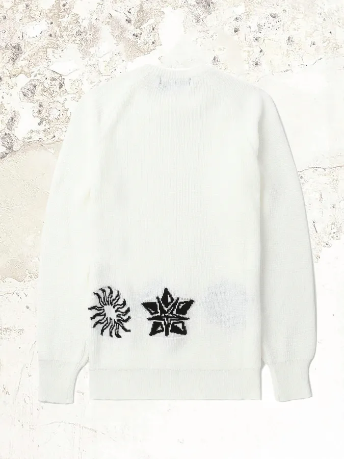 Comme Des Garçons Black jacquard crew-neck jumper