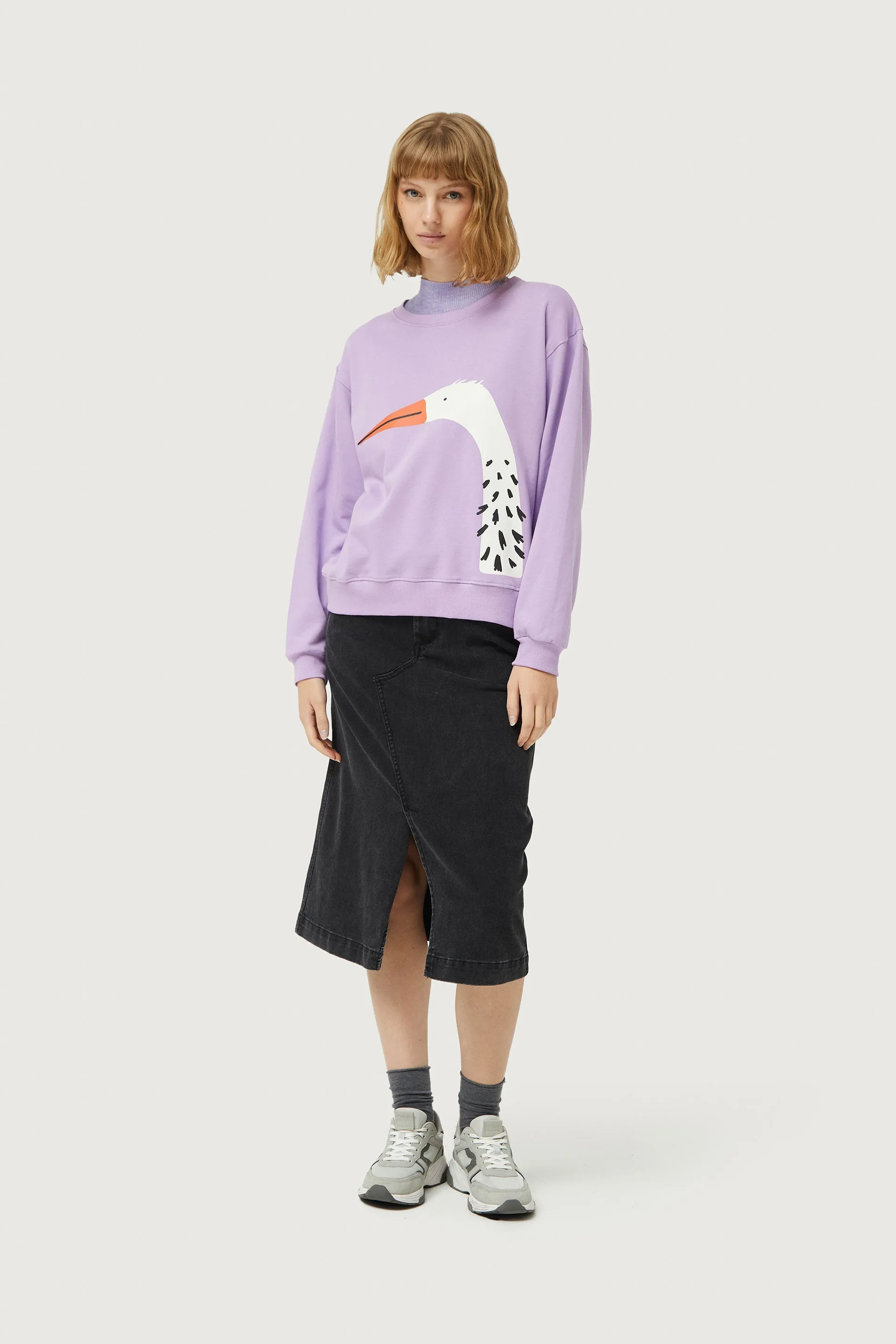 Compañia Fantastica - White Bird Sweater in Lilac