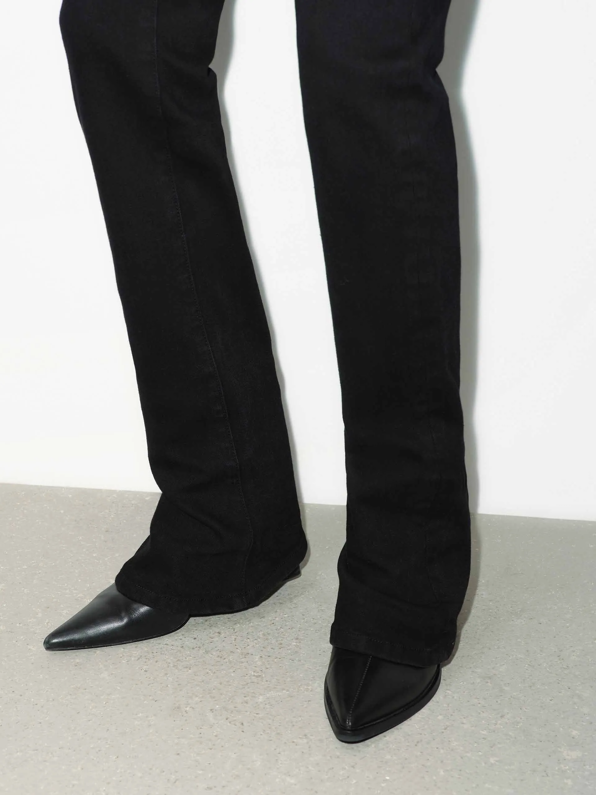 Cotton Blend Flared Jeans