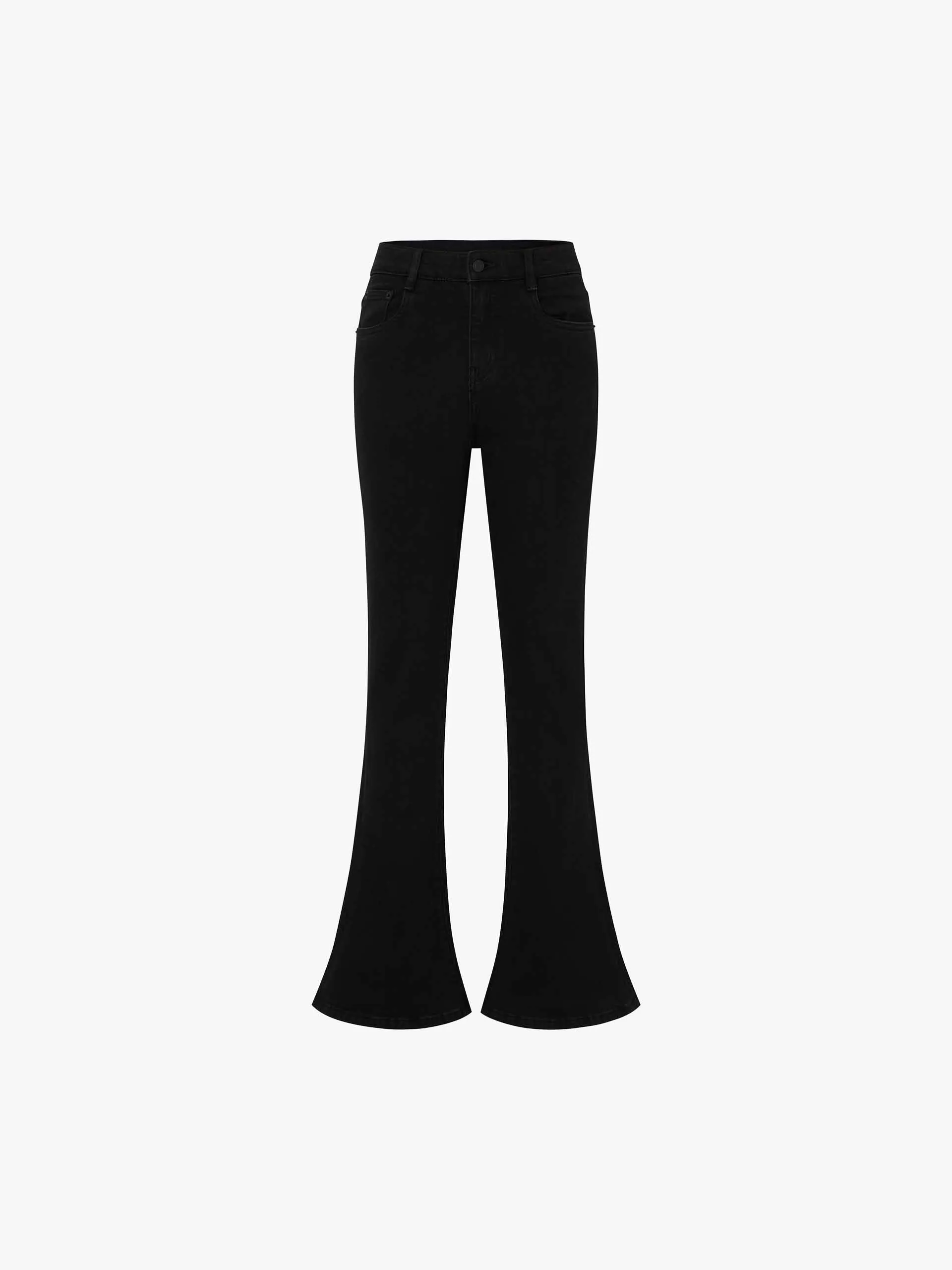 Cotton Blend Flared Jeans