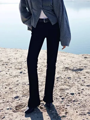 Cotton Blend Flared Jeans