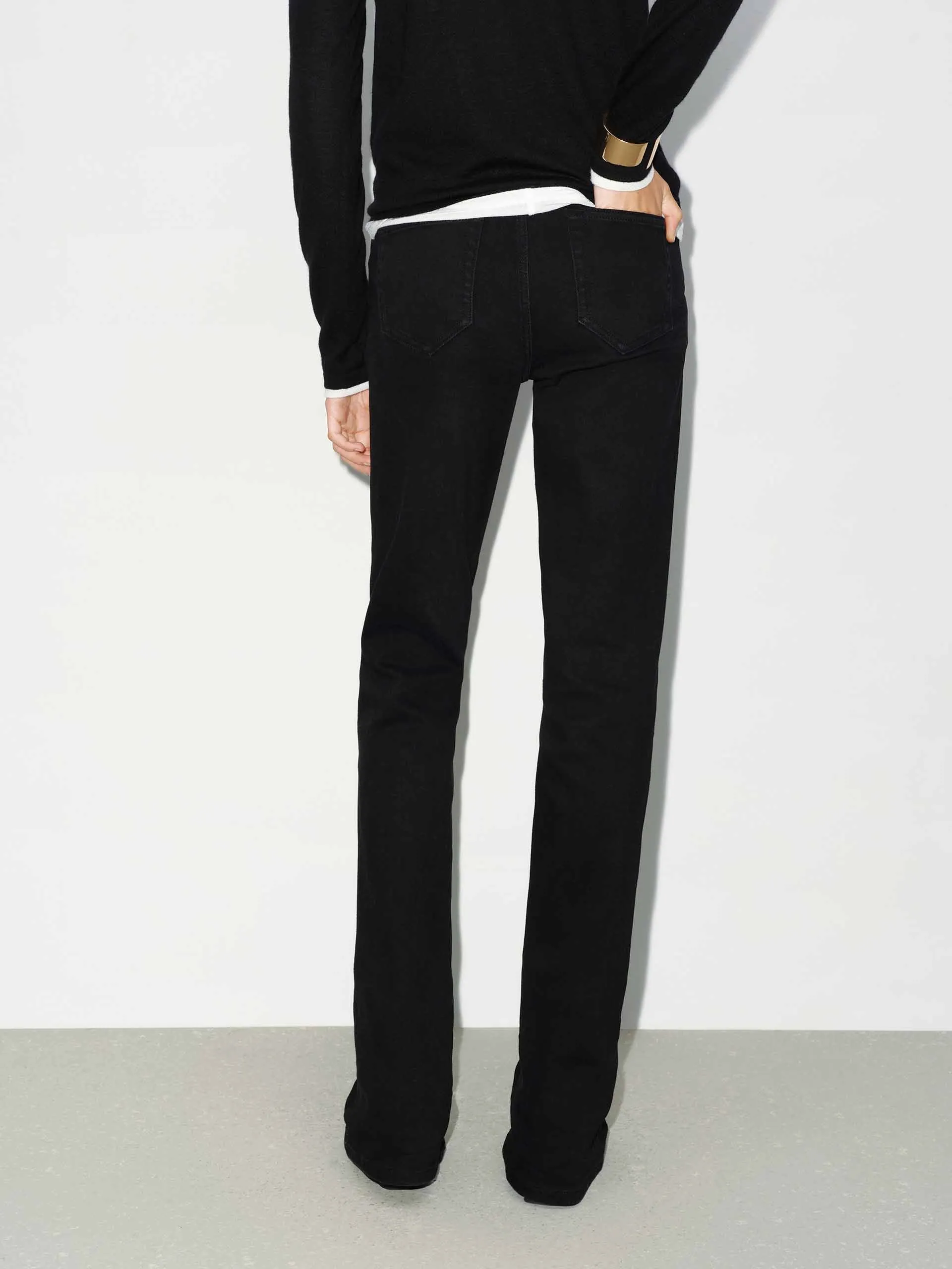 Cotton Blend Flared Jeans