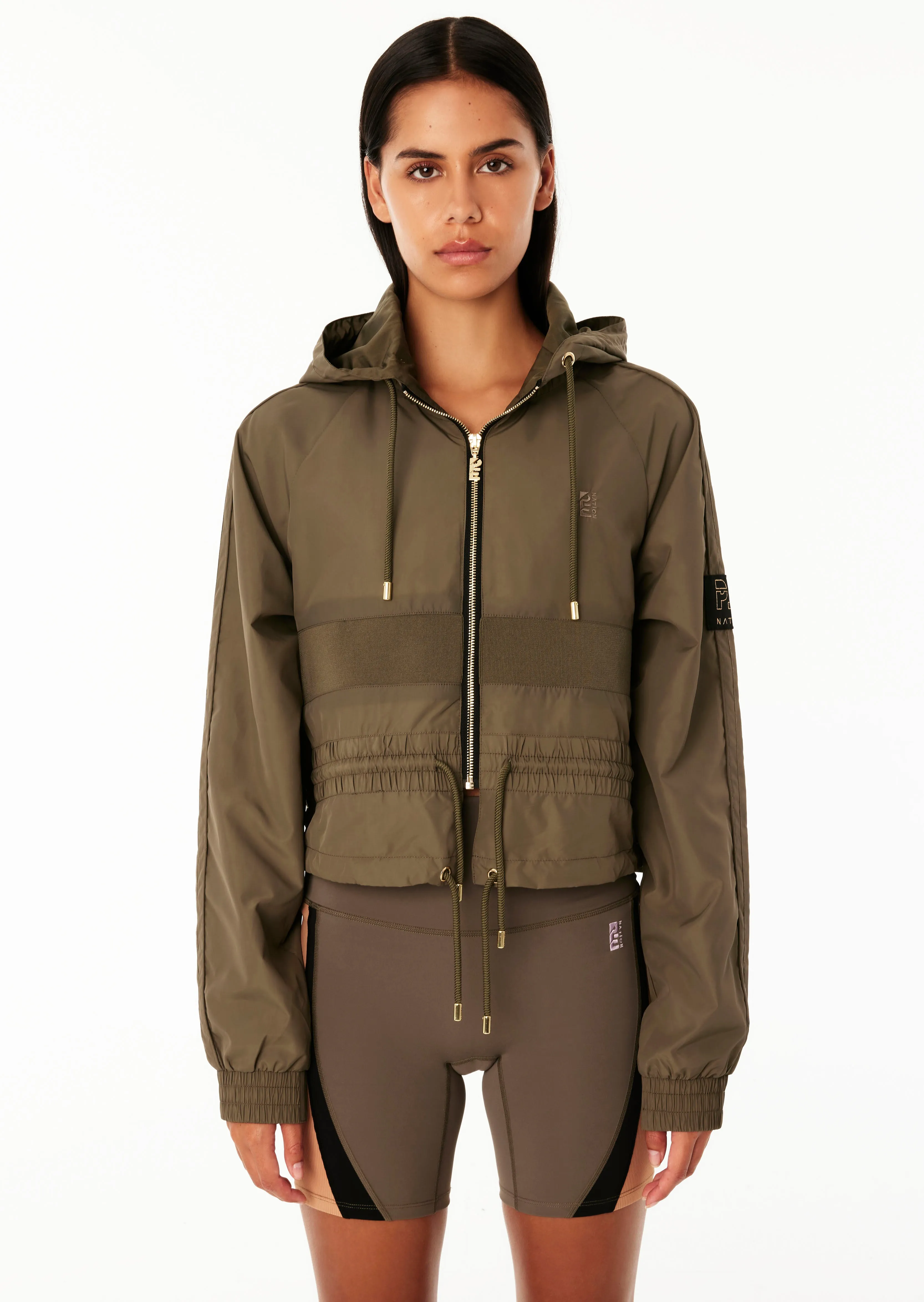 CROPPED MAN DOWN JACKET IN KHAKI