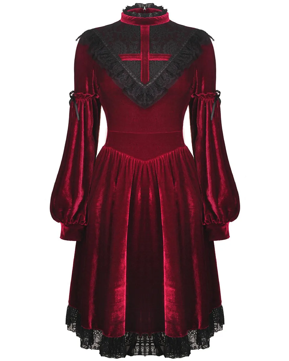 Dark In Love Bathory Gothic Lolita Dress - Red & Black