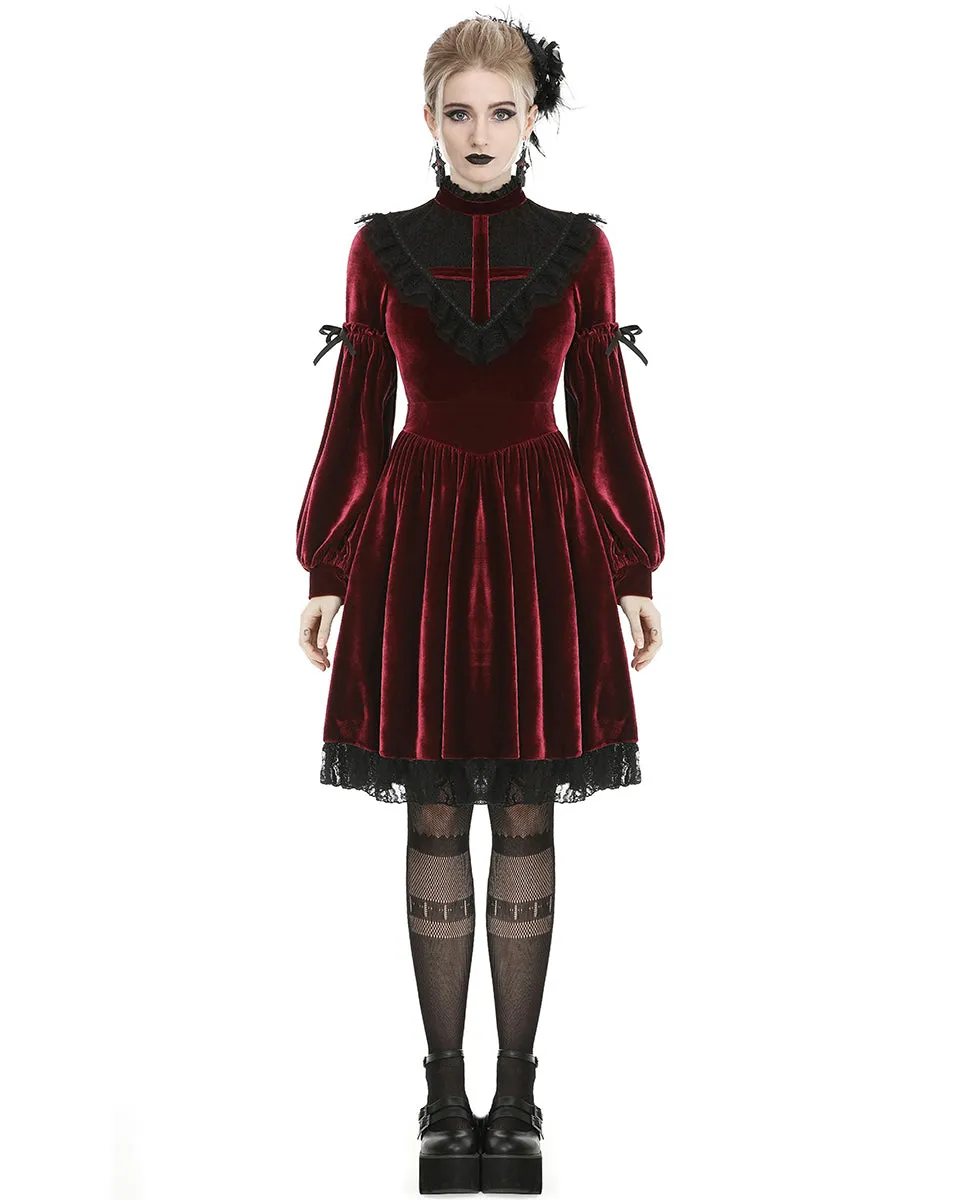 Dark In Love Bathory Gothic Lolita Dress - Red & Black