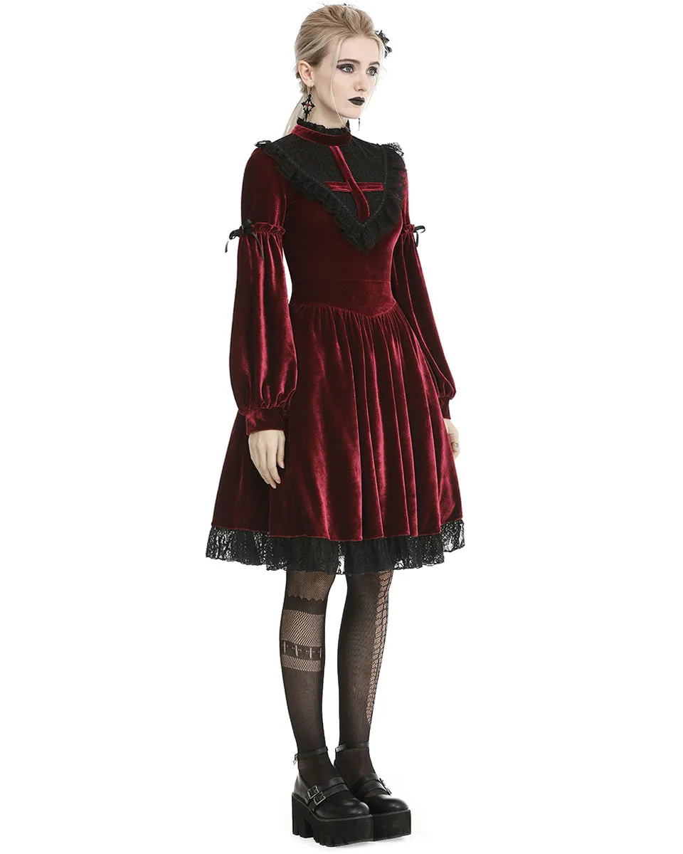 Dark In Love Bathory Gothic Lolita Dress - Red & Black