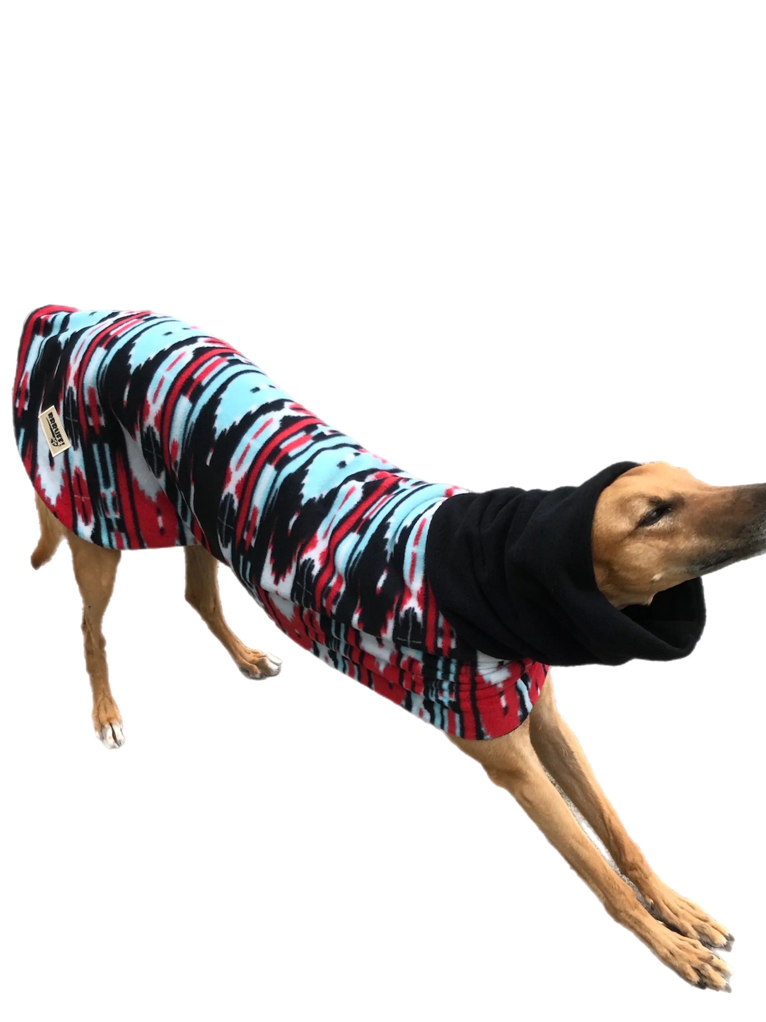 Deluxe style comfortable  greyhound coat Aztec double polar fleece washable