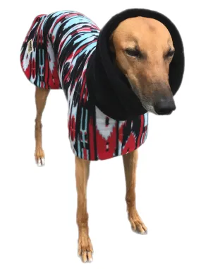 Deluxe style comfortable  greyhound coat Aztec double polar fleece washable