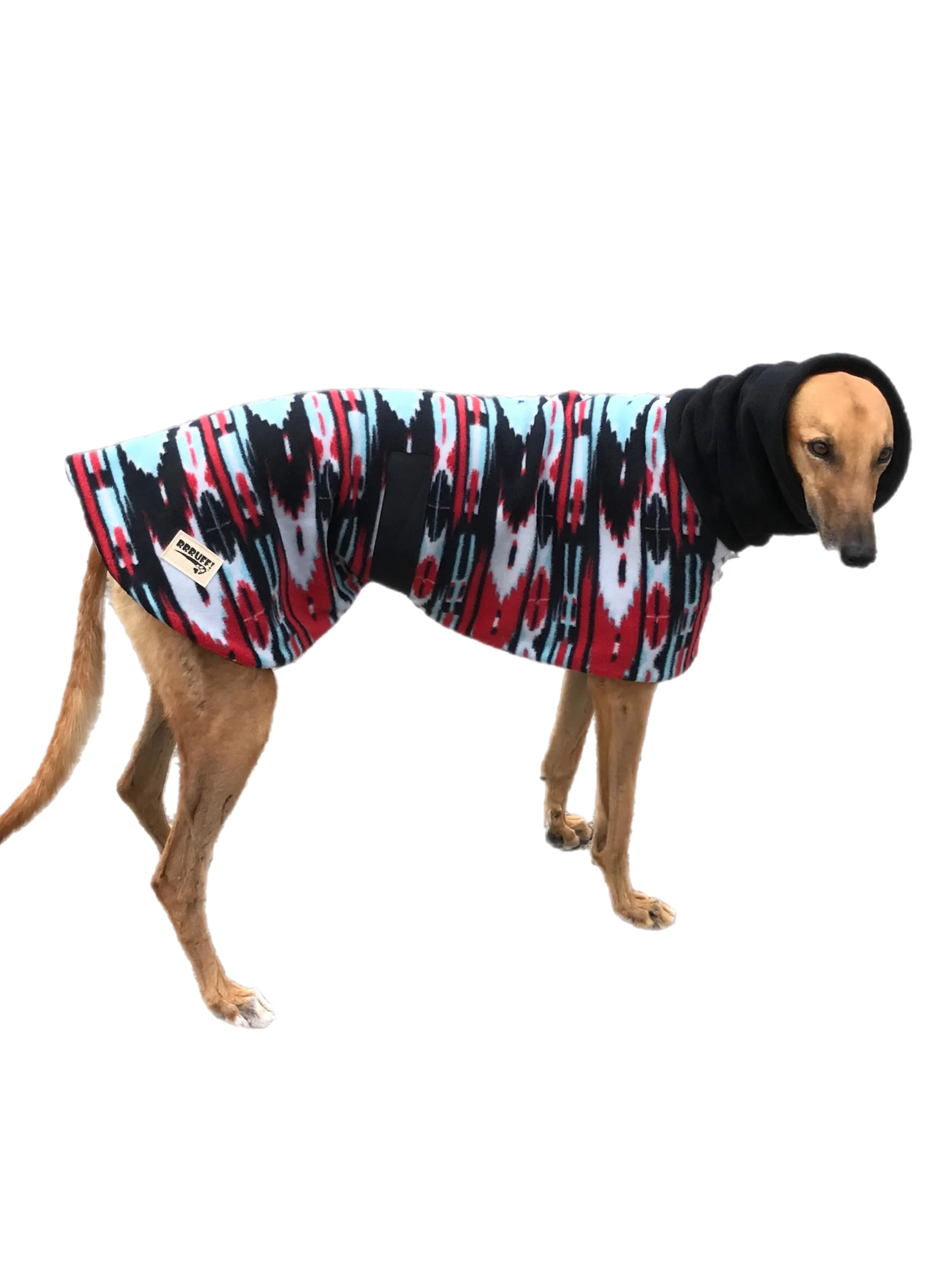 Deluxe style comfortable  greyhound coat Aztec double polar fleece washable