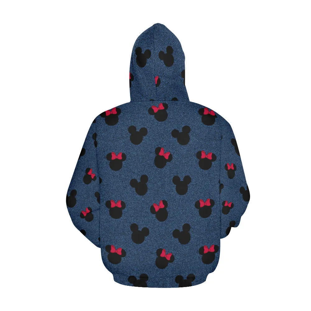 Denim Mice Hoodie for Women