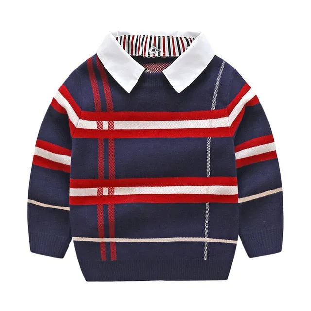Designer Looks - Boys Knitted Sweater, 1-8T Toddler