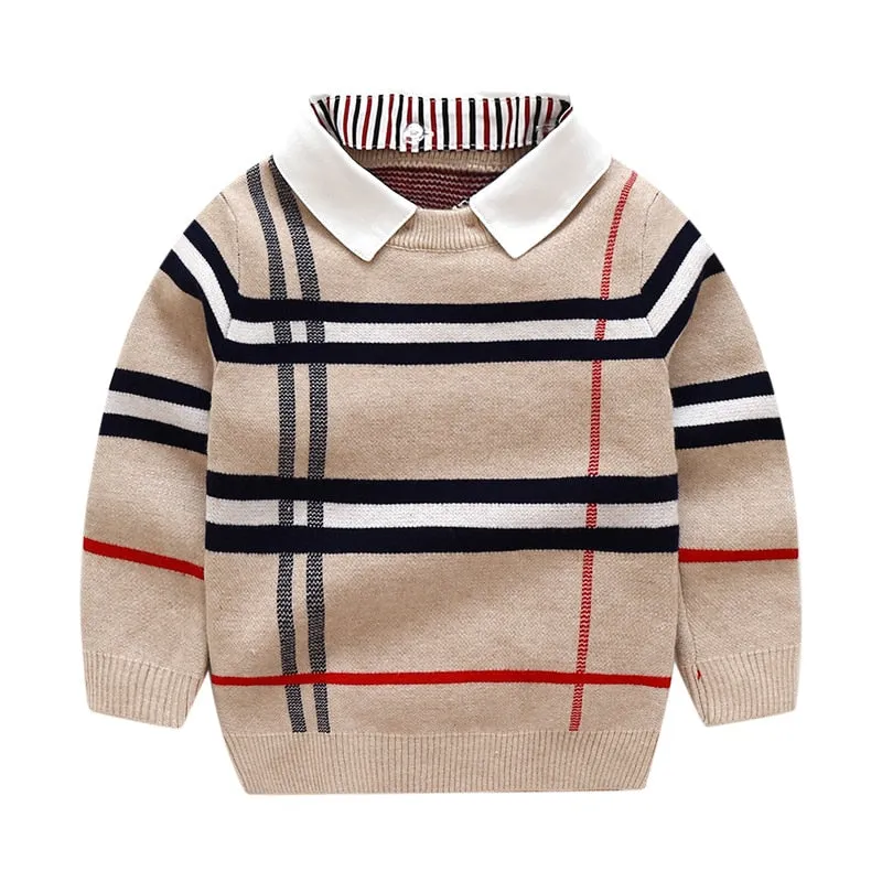 Designer Looks - Boys Knitted Sweater, 1-8T Toddler