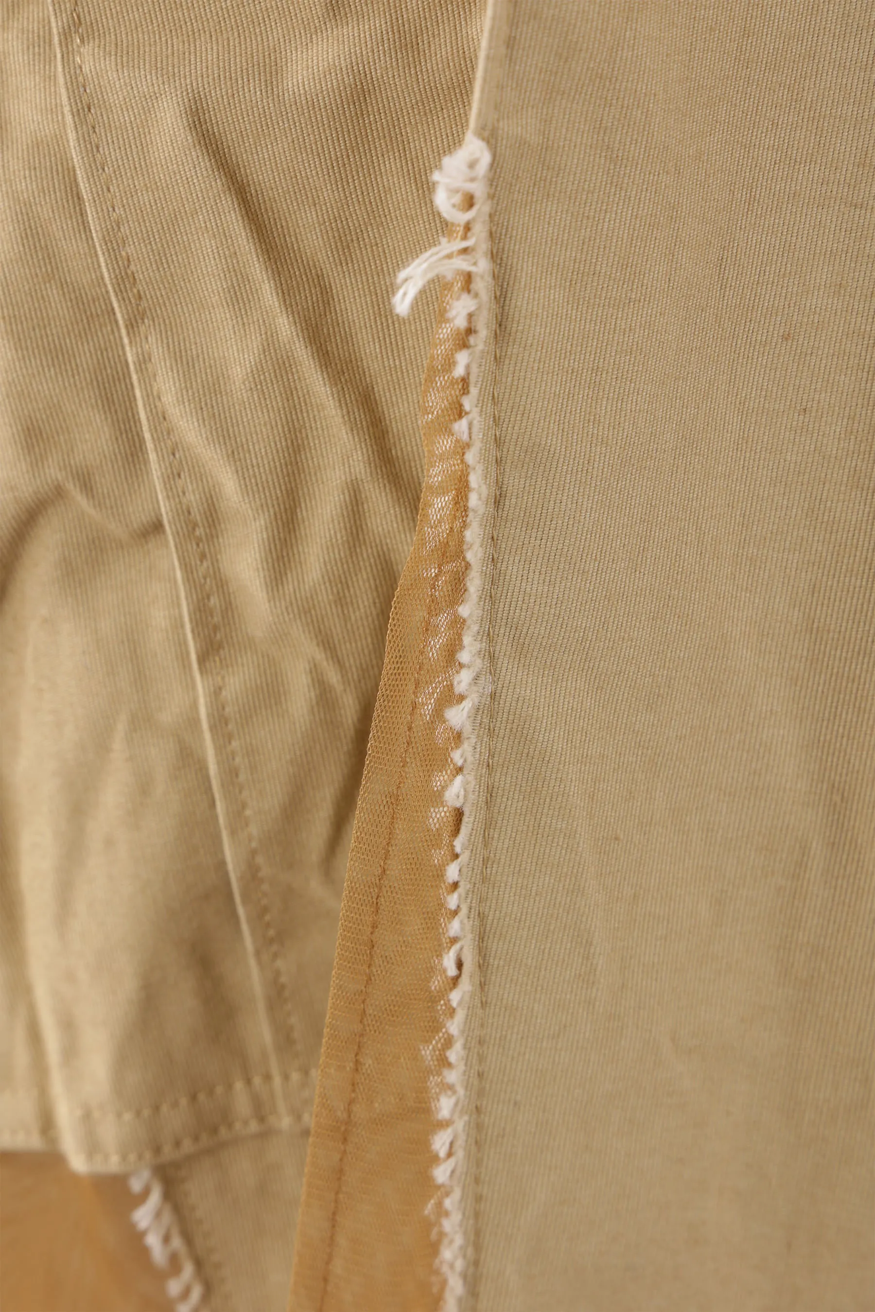 destructured coat in a mix of materias