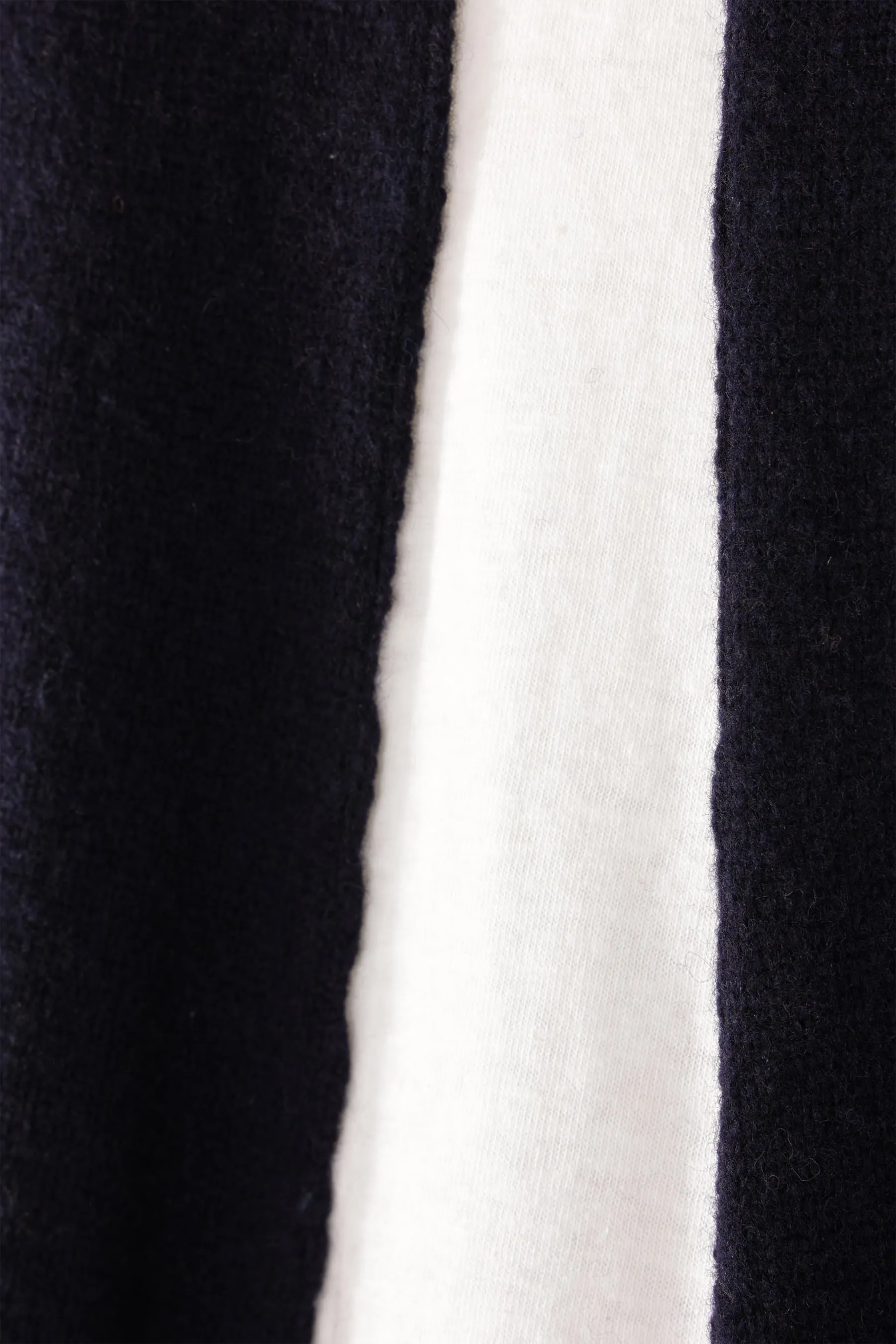 destructured coat in a mix of materias