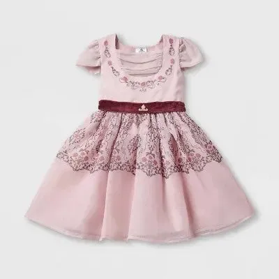 Disney Sleeping Beauty Girls Adaptive Party Dress Ruched Neckline