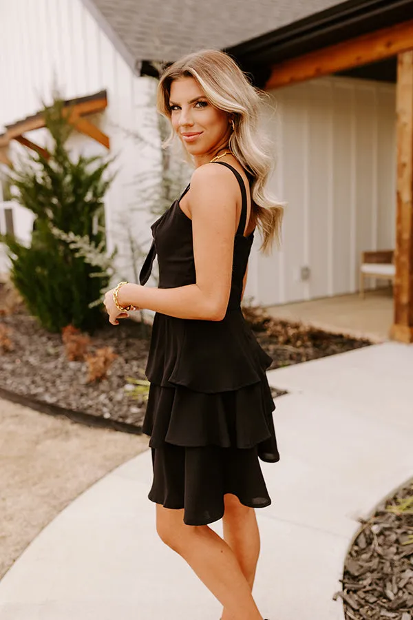 Divine Delight Mini Dress In Black