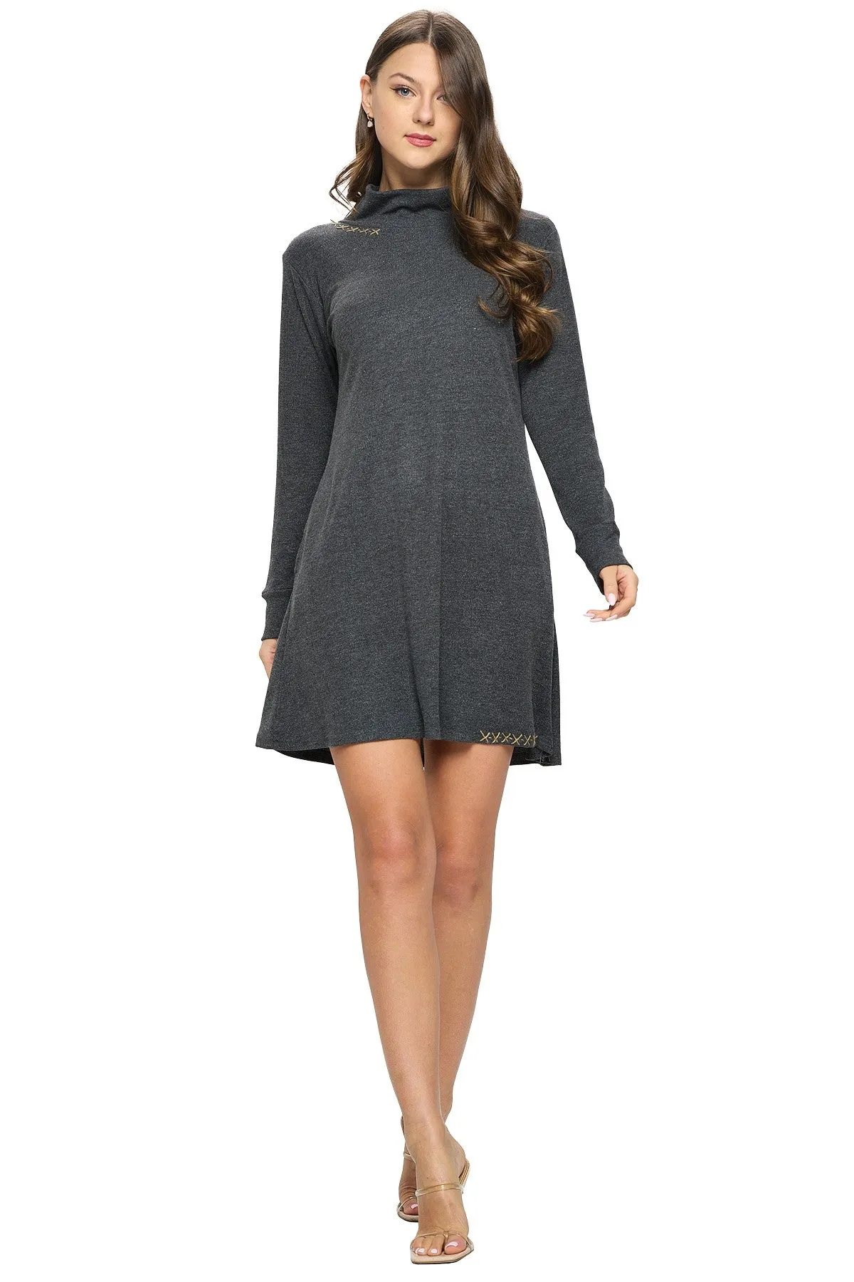 Dress Slim Fit Mock Neck