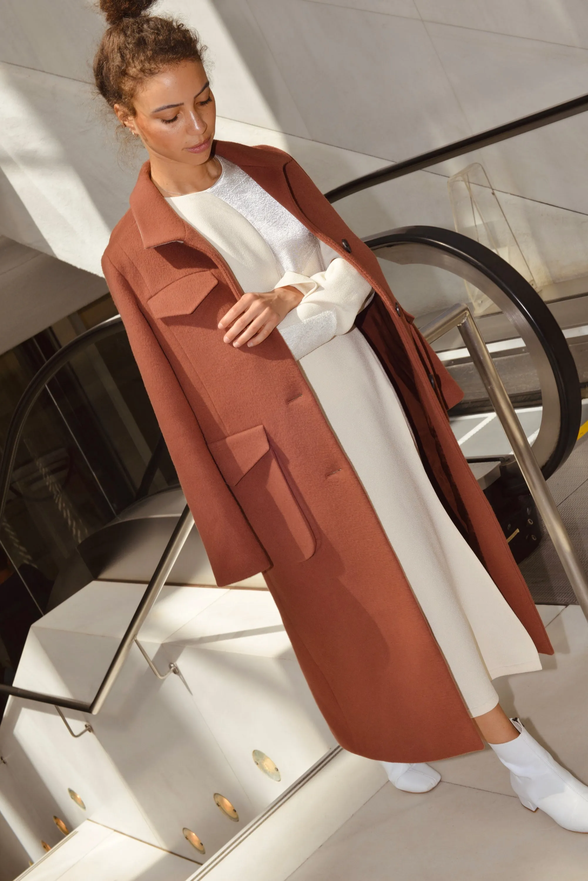 ECLIPSE POCKET CASHMERE WOOL COAT