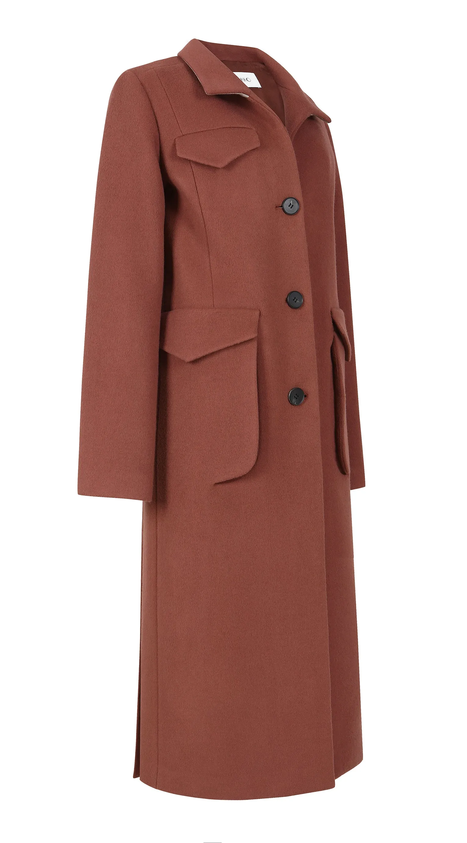 ECLIPSE POCKET CASHMERE WOOL COAT