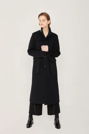 ECLIPSE POCKET CASHMERE WOOL COAT