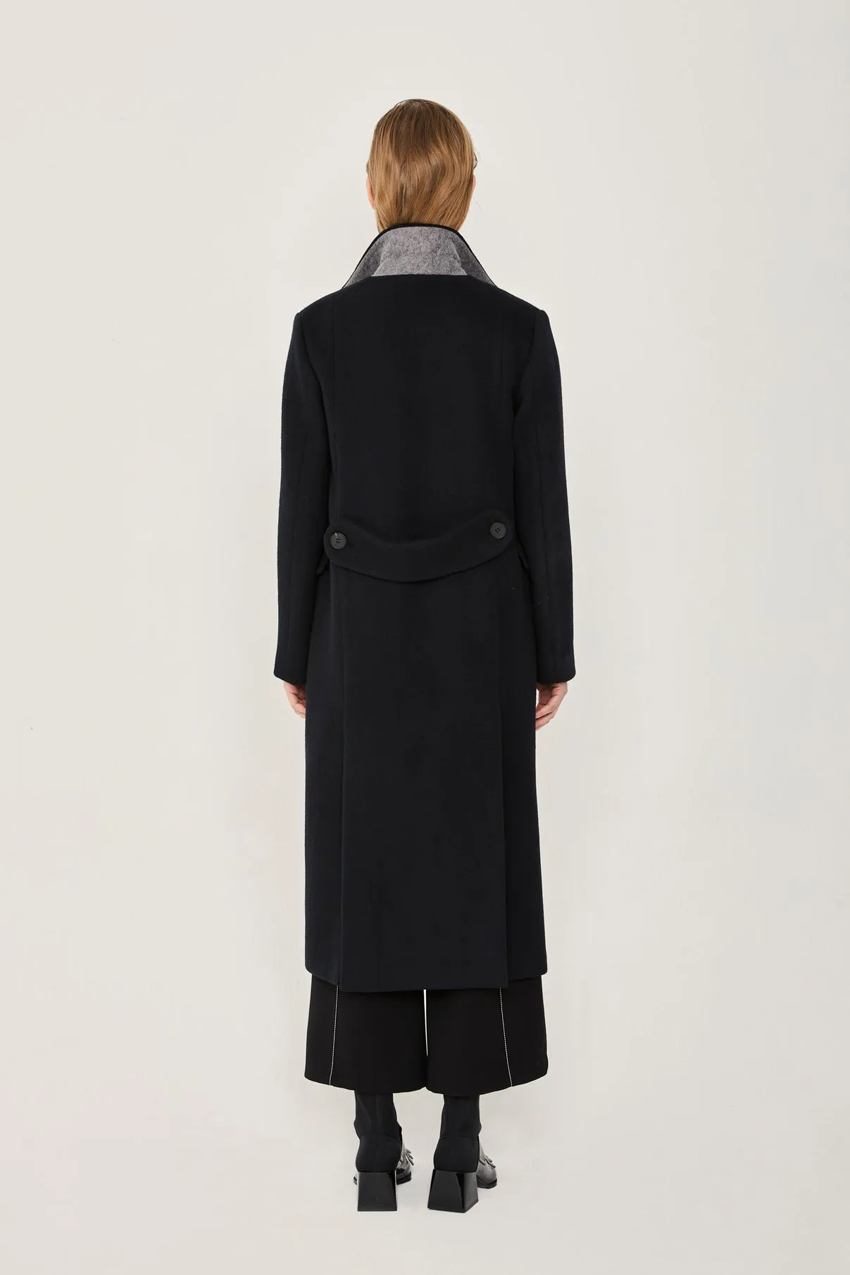ECLIPSE POCKET CASHMERE WOOL COAT