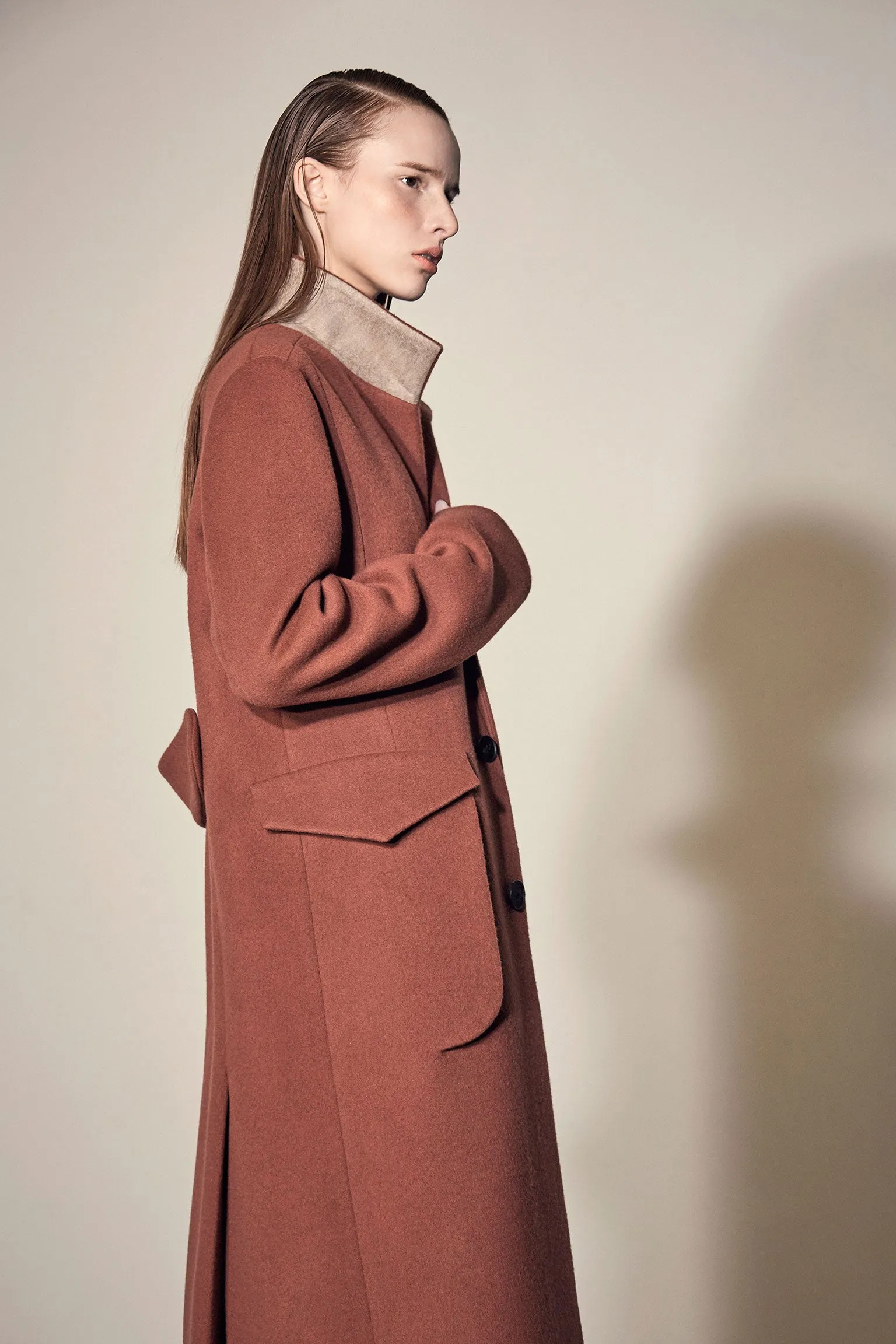 ECLIPSE POCKET CASHMERE WOOL COAT