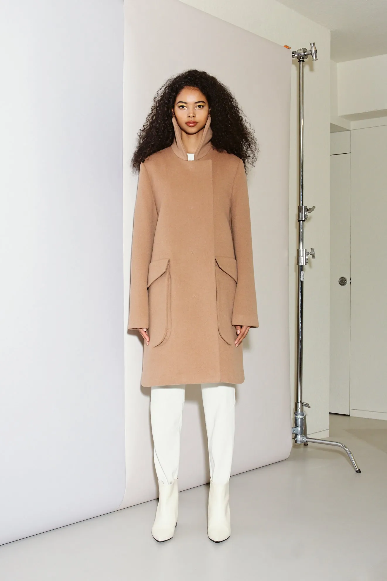 ECLIPSE POCKET DOUBLE FACE WOOL PEA COAT