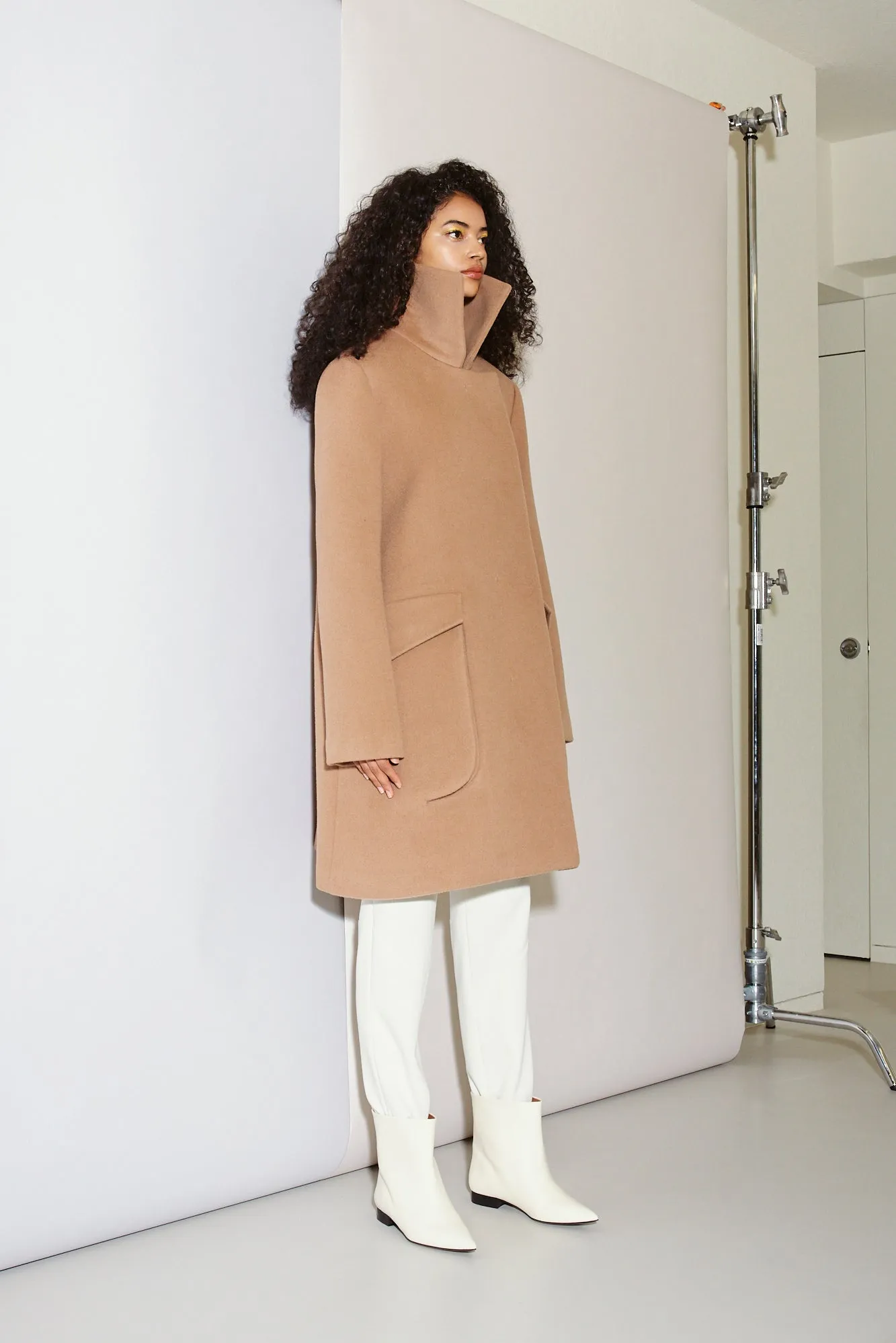 ECLIPSE POCKET DOUBLE FACE WOOL PEA COAT