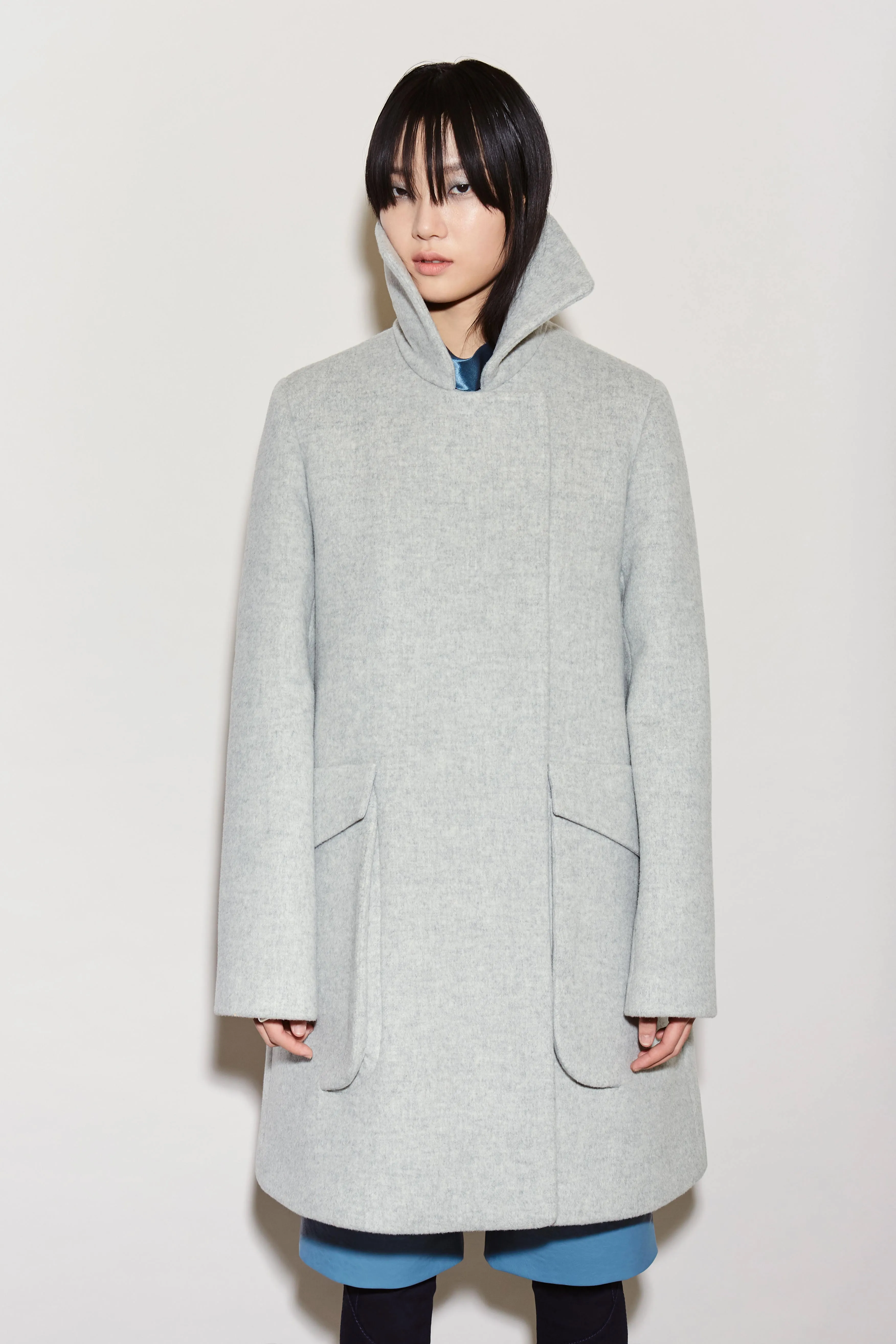 ECLIPSE POCKET DOUBLE FACE WOOL PEA COAT