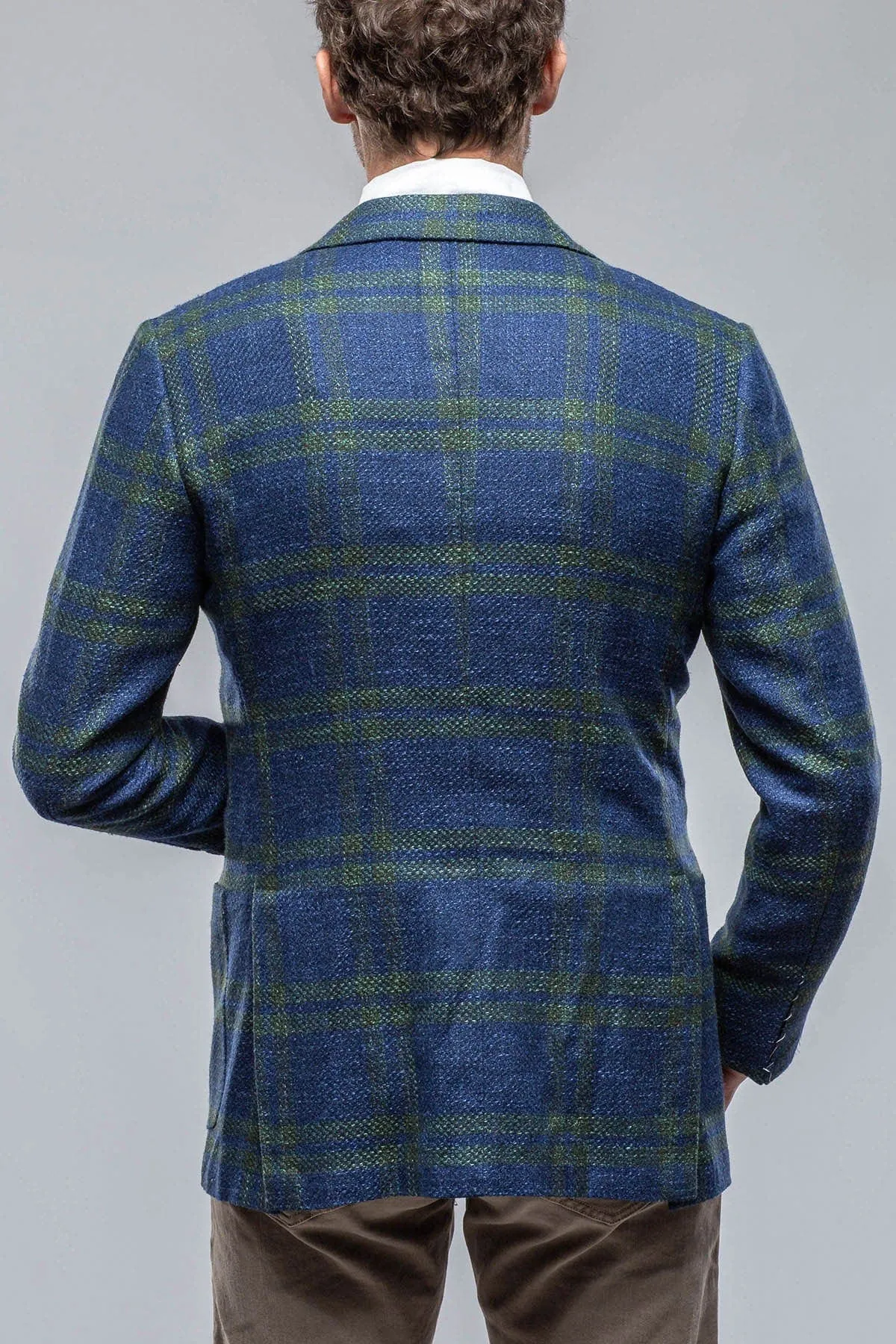 Elko Cashmere Sport Coat in Blue and Green