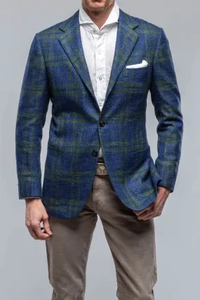 Elko Cashmere Sport Coat in Blue and Green