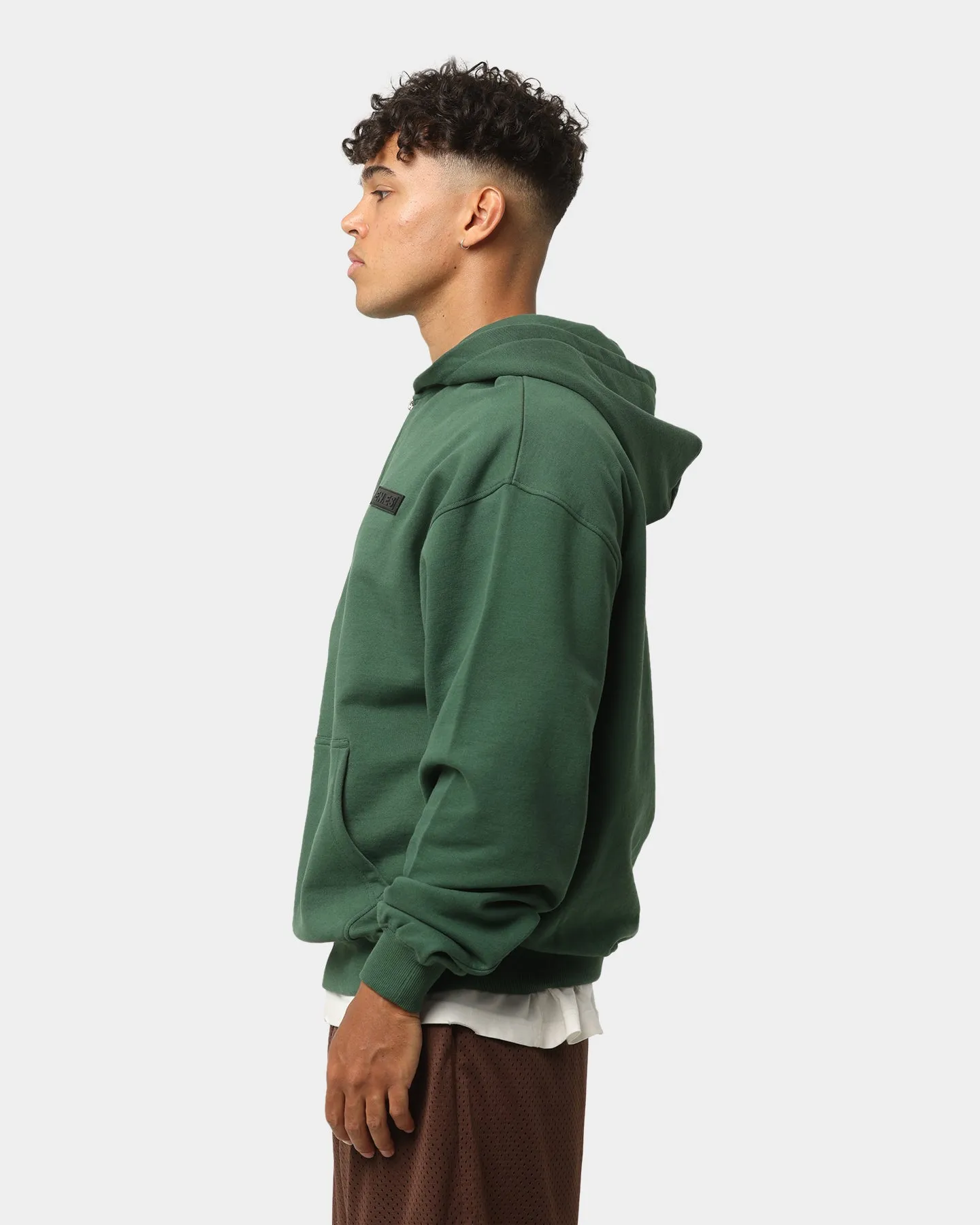 EN ES Origins Quarter Zip Hoodie Green